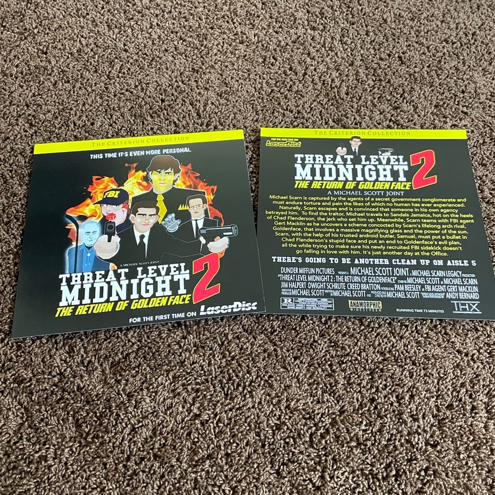 The Office Artwork - Threat Level Midnight LP Album
